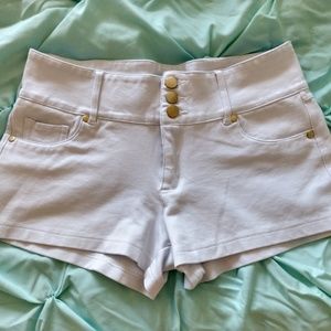 White Button Up Shorts